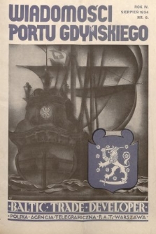 Wiadomości Portu Gdyńskiego. 1934, nr 8