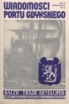 Wiadomości Portu Gdyńskiego. 1934, nr 9