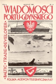 Wiadomości Portu Gdyńskiego. 1936, nr 8