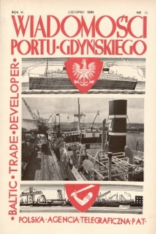 Wiadomości Portu Gdyńskiego. 1936, nr 11