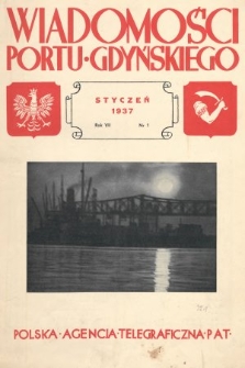 Wiadomości Portu Gdyńskiego. 1937, nr 1