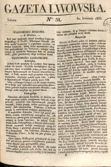Gazeta Lwowska. 1836, nr 51