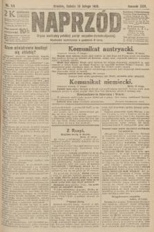 Naprzód : organ centralny polskiej partyi socyalno-demokratycznej. 1916, nr 53