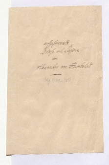 Umschläge der Briefe Alexander von Humboldts an Eduard Buschmann aus dem Jahr 1850 (Ansetzungssachtitel von Bearbeiter/in)