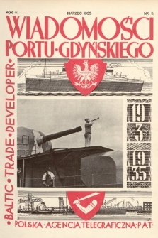 Wiadomości Portu Gdyńskiego. 1935, nr 3