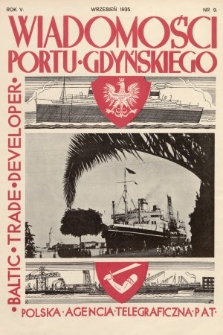 Wiadomości Portu Gdyńskiego. 1935, nr 9