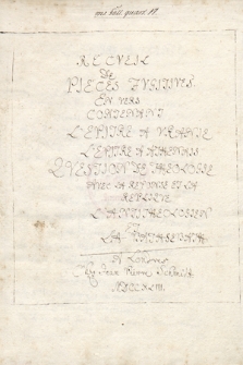 Recueil de pièces diverses attribuées à Voltaire