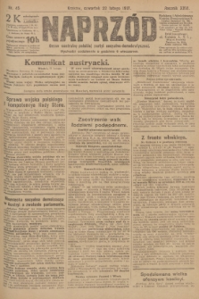 Naprzód : organ centralny polskiej partyi socyalno-demokratycznej. 1917, nr 45