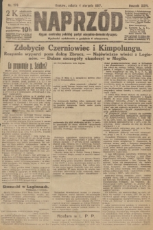 Naprzód : organ centralny polskiej partyi socyalno-demokratycznej. 1917, nr 178