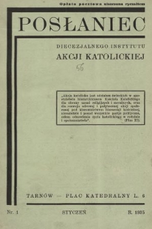 Posłaniec Diecezjalnego Instytutu Akcji Katolickiej. 1935, nr 1