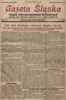 Gazeta Śląska : organ Chrześcijańskiej Demokracji. 1928, nr 5