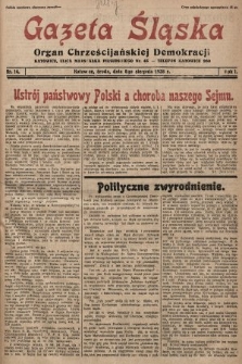Gazeta Śląska : organ Chrześcijańskiej Demokracji. 1928, nr 14