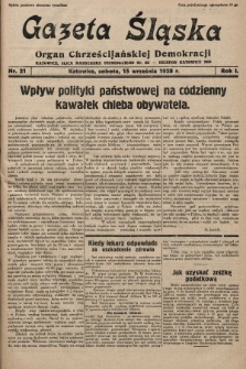 Gazeta Śląska : organ Chrześcijańskiej Demokracji. 1928, nr 21
