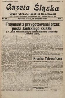 Gazeta Śląska : organ Chrześcijańskiej Demokracji. 1928, nr 37