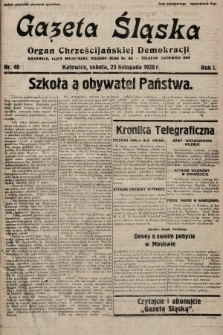 Gazeta Śląska : organ Chrześcijańskiej Demokracji. 1928, nr 40