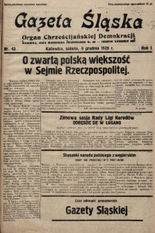 Gazeta Śląska : organ Chrześcijańskiej Demokracji. 1928, nr 43