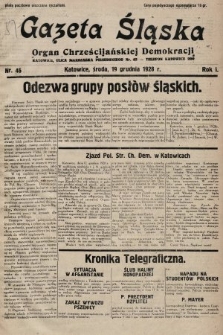 Gazeta Śląska : organ Chrześcijańskiej Demokracji. 1928, nr 46