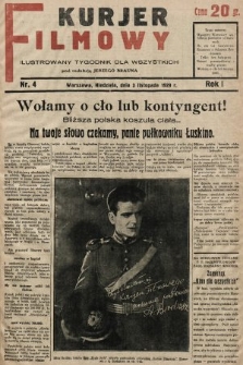 Kurjer Filmowy : ilustrowany tygodnik dla wszystkich. 1929, nr 4