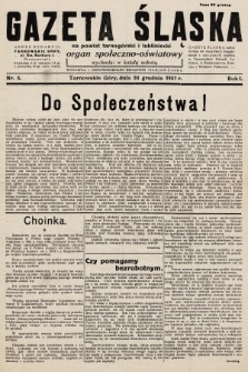 Gazeta Śląska na Powiat Tarnogórski i Lubliniecki : organ społeczno-oświatowy. 1931, nr 5