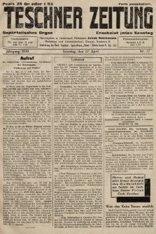 Teschner Zeitung : unparteiisches Organ. 1930, nr 17