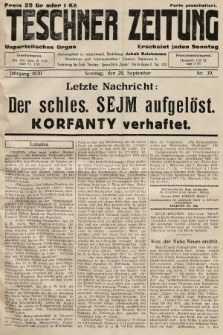 Teschner Zeitung : unparteiisches Organ. 1930, nr 39