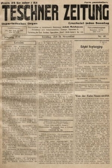Teschner Zeitung : unparteiisches Organ. 1930, nr 46
