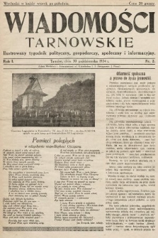 Wiadomości Tarnowskie : Ilustrowany tygodnik polityczny, gospodarczy, społeczny i informacyjny. 1934, nr 2