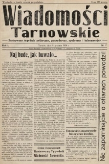 Wiadomości Tarnowskie : Ilustrowany tygodnik polityczny, gospodarczy, społeczny i informacyjny. 1934, nr 7