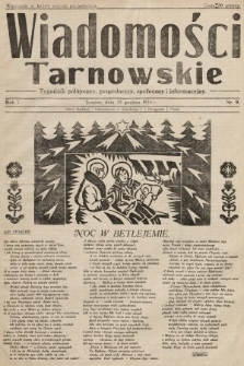 Wiadomości Tarnowskie : Ilustrowany tygodnik polityczny, gospodarczy, społeczny i informacyjny. 1934, nr 9