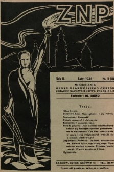 ZNP : organ Krakowskiego Okręgu Związku Nauczycielstwa Polskiego. 1934, nr 2