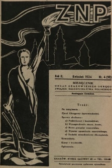 ZNP : organ Krakowskiego Okręgu Związku Nauczycielstwa Polskiego. 1934, nr 4