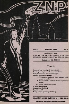 ZNP : organ Krakowskiego Okręgu Związku Nauczycielstwa Polskiego. 1934/1935, nr 6