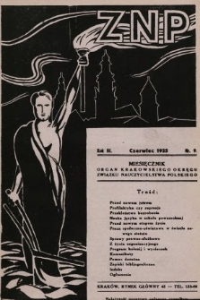 ZNP : organ Krakowskiego Okręgu Związku Nauczycielstwa Polskiego. 1934/1935, nr 9