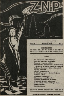 ZNP : organ Krakowskiego Okręgu Związku Nauczycielstwa Polskiego. 1935/1936, nr 1