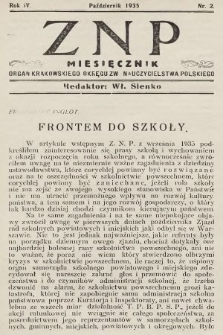 ZNP : organ Krakowskiego Okręgu Związku Nauczycielstwa Polskiego. 1935/1936, nr 2