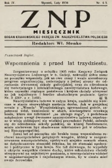 ZNP : organ Krakowskiego Okręgu Związku Nauczycielstwa Polskiego. 1935/1936, nr 4-5