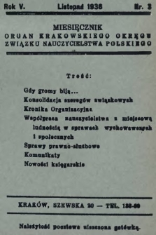 ZNP : organ Krakowskiego Okręgu Związku Nauczycielstwa Polskiego. 1936/1937, nr 3