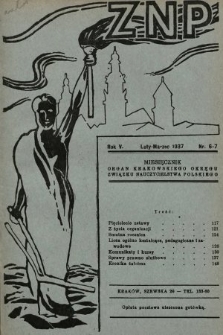 ZNP : organ Krakowskiego Okręgu Związku Nauczycielstwa Polskiego. 1936/1937, nr 6-7