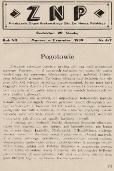 ZNP : organ Krakowskiego Okręgu Związku Nauczycielstwa Polskiego. 1938/1939, nr 4-7