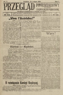 Przegląd Poniedziałkowy : pismo radykalno-narodowe. 1919, nr 2