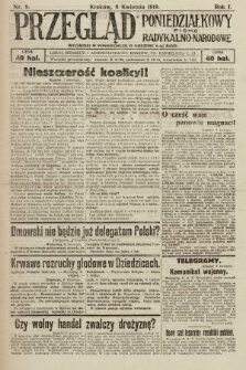 Przegląd Poniedziałkowy : pismo radykalno-narodowe. 1919, nr 8