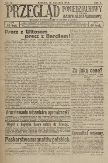 Przegląd Poniedziałkowy : pismo radykalno-narodowe. 1919, nr 9