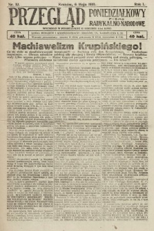 Przegląd Poniedziałkowy : pismo radykalno-narodowe. 1919, nr 12