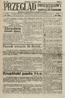 Przegląd Poniedziałkowy : pismo radykalno-narodowe. 1919, nr 13