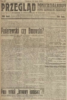 Przegląd Poniedziałkowy : pismo radykalno-narodowe. 1919, nr 23