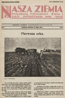 Nasza Ziemia : tygodnik poświęcony życiu i potrzebom wsi. 1928, nr 9
