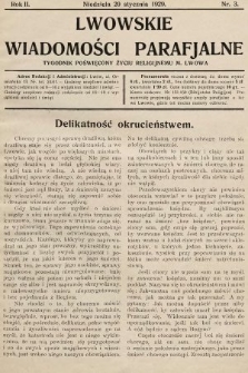 Lwowskie Wiadomości Parafialne : tygodnik poświęcony życiu religijnemu m. Lwowa. 1929, nr 3