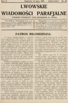 Lwowskie Wiadomości Parafialne : tygodnik poświęcony życiu religijnemu m. Lwowa. 1929, nr 28