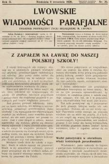 Lwowskie Wiadomości Parafialne : tygodnik poświęcony życiu religijnemu m. Lwowa. 1929, nr 36