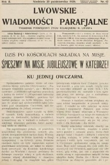 Lwowskie Wiadomości Parafialne : tygodnik poświęcony życiu religijnemu m. Lwowa. 1929, nr 42